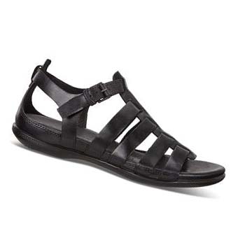 Women's Ecco Flash Flat Sandals Black | Canada 178JPQ